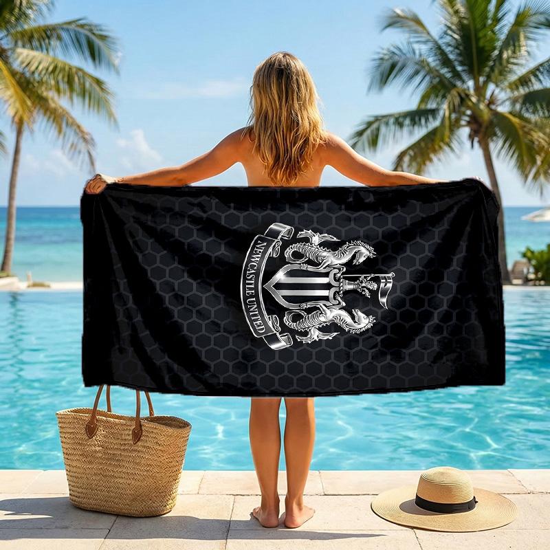 Newcastle United Beach Towel Soft Microfiber Summer Towel Quick Dry Absorbent Towel for Beach Swimming Pool Travel