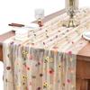 Vintage Embroidery Daisy Table Runner Boho Floral Tablecloth  Holiday Decoration