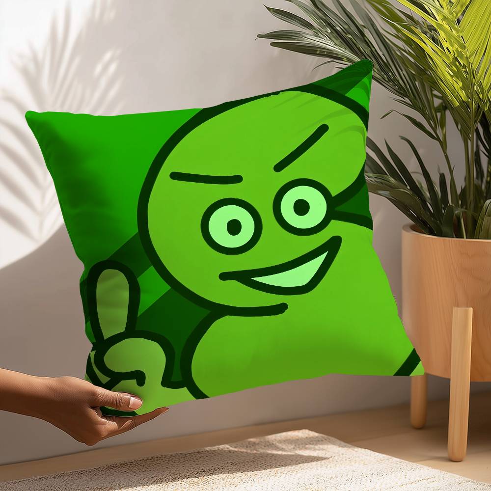 BFDI Битва за Остров Д-Мечты Наволочка Плюшевая ткань Мягкая Наволочка Двусторонняя печать Чехол для подушки Бытовые подарки