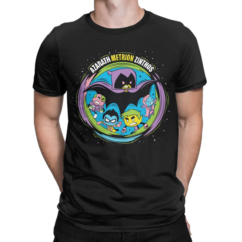 Футболка Teen Titans Go Raven Azarath Metrion Zinthos из чистого хлопка с круглым вырезом и коротким рукавом. Одежда.