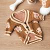 [Pet] Кардиган с рисунком медведя M