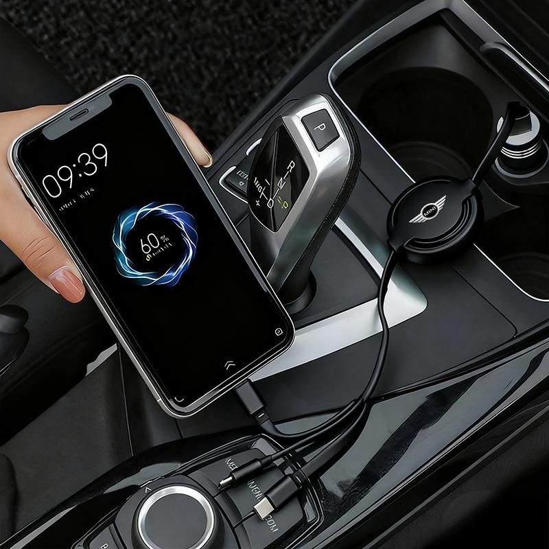 3-в-1 Micro Data Wire USB Type C Быстрое Зарядное Устройство Для Mini Cooper JCW R56 R50 F54 F55 F56 F57 F60 R52 R53 R55 R57 R58 R59 R60 Работает ksgbw33