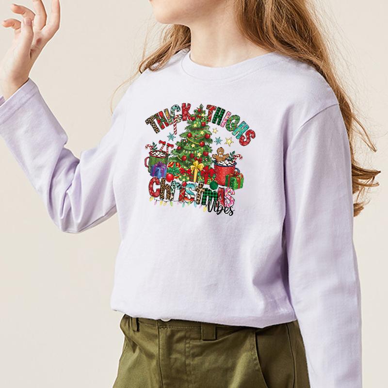 Термонаклейки Рождественский подарок DIY Толстовки Топы Термопресс A-Level Моющиеся виниловые нашивки на ткани Счастливого праздника