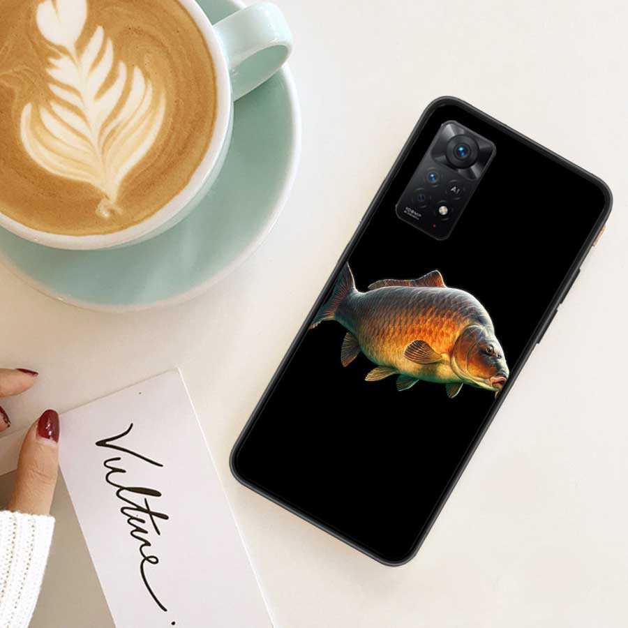 Carp Fishing Fish Phone Case For Redmi Note 14 13 Pro 5G Plus 12 12C 10 10A 10C 9 9A 9C 9T 8 8A K60 K70 Pro Xiaomi Cover Shell C
