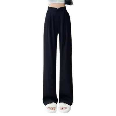 SAINT MARANT SL2420 Модные Повседневные Широкие Брюки на Пояс с Высокой Талией, Четыре Сезона, Женский, Пояс, Талия, Черный, Брюки, Костюм, Стильные,