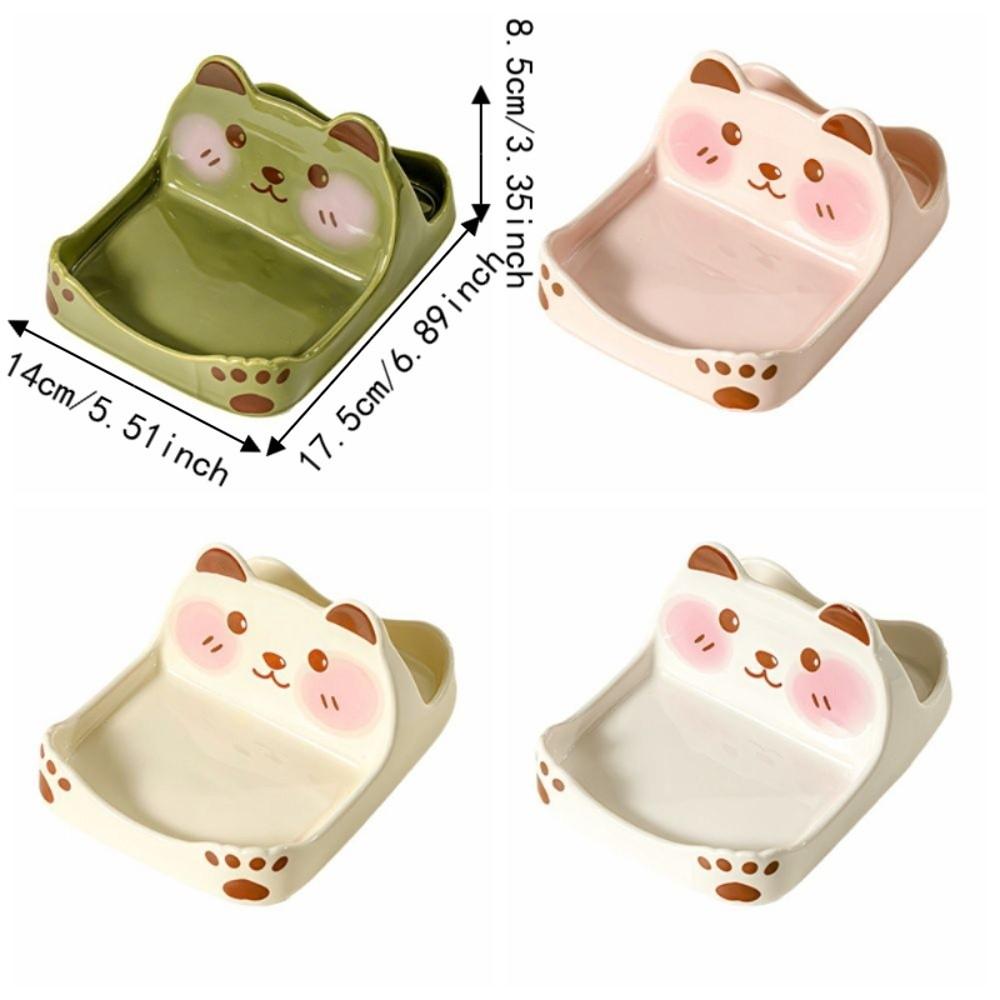 Non-Slip Ceramic Pot Lid Holder Space Saving Kitchen Countertop Organizer Spatula Rack Cabinet