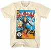 Def Leppard Comic Natural Adult T-shirt, Size S-4XL