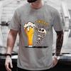 Skeleton Enjoying FRIDAY Beer Men's T-shirts Graphic T Shirts Friends Drinking DAY Party Tops Tees Matching Outfit Y2k Clothes