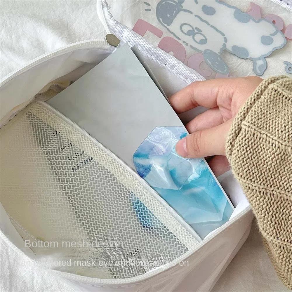 Косметичка для хранения кистей для макияжа из мультфильма из ПВХ, большая вместимость, органайзер для косметики для путешествий и отдыха на открытом воздухе