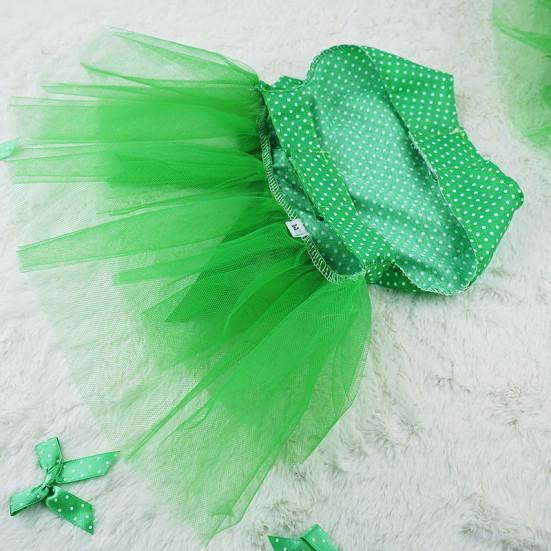 Дышащее платье для домашних животных, легкий в носке тонкий костюм для собаки из полиэстера в горошек на лето