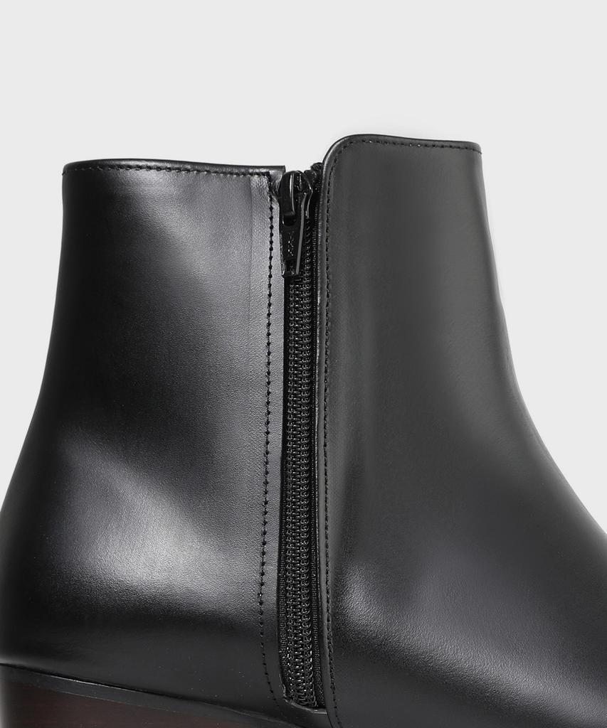 Firenze Atelier 4.7Cm Castarsole Minimal Zipper Ankle Boots 3335 [Black Fg]