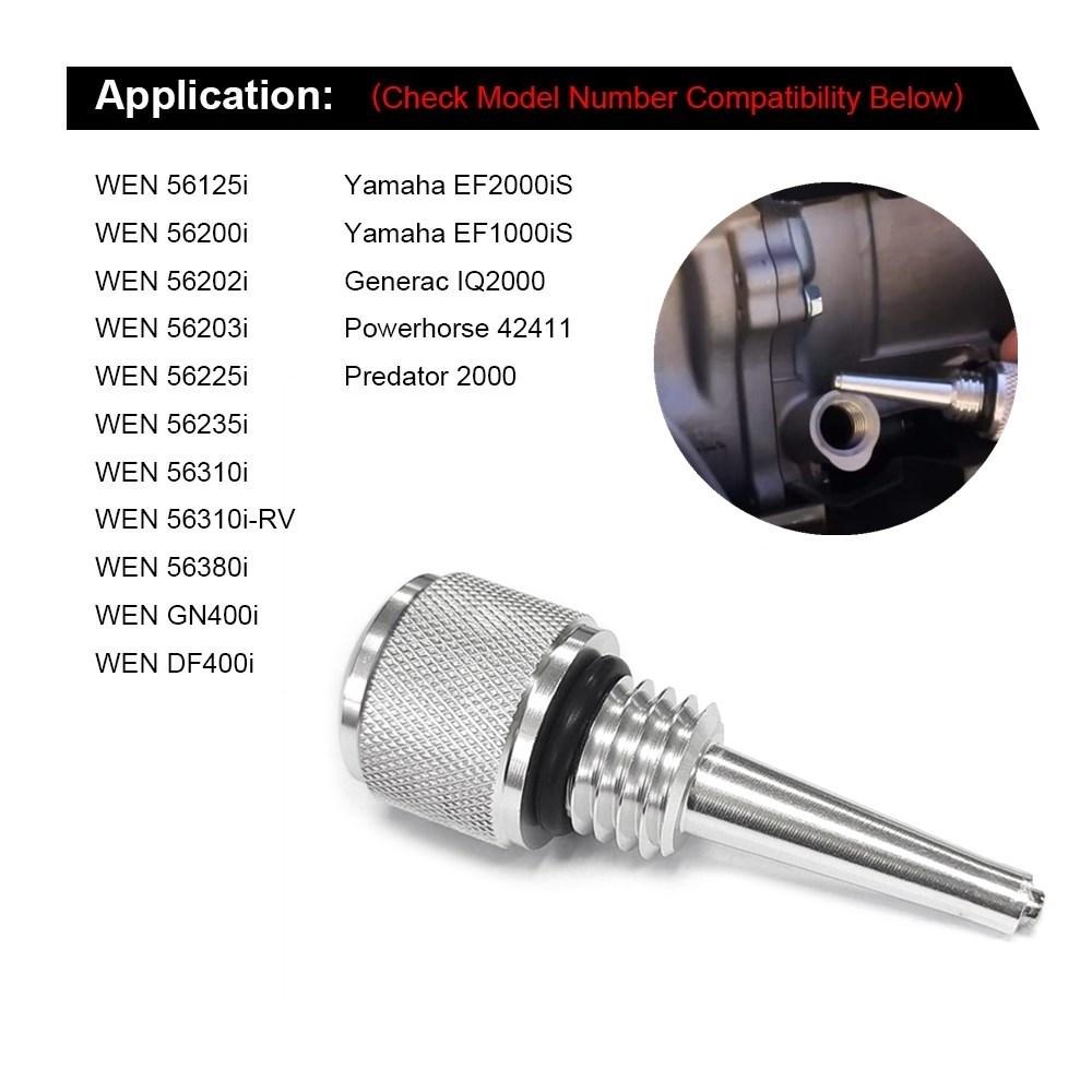 55201 M18*2.5 Магнитный масляный щуп Алюминиевый для WEN 56125i 56200i Yamaha EF2000iS EF1000iS для Инверторных Генераторов Серебристый/Черный