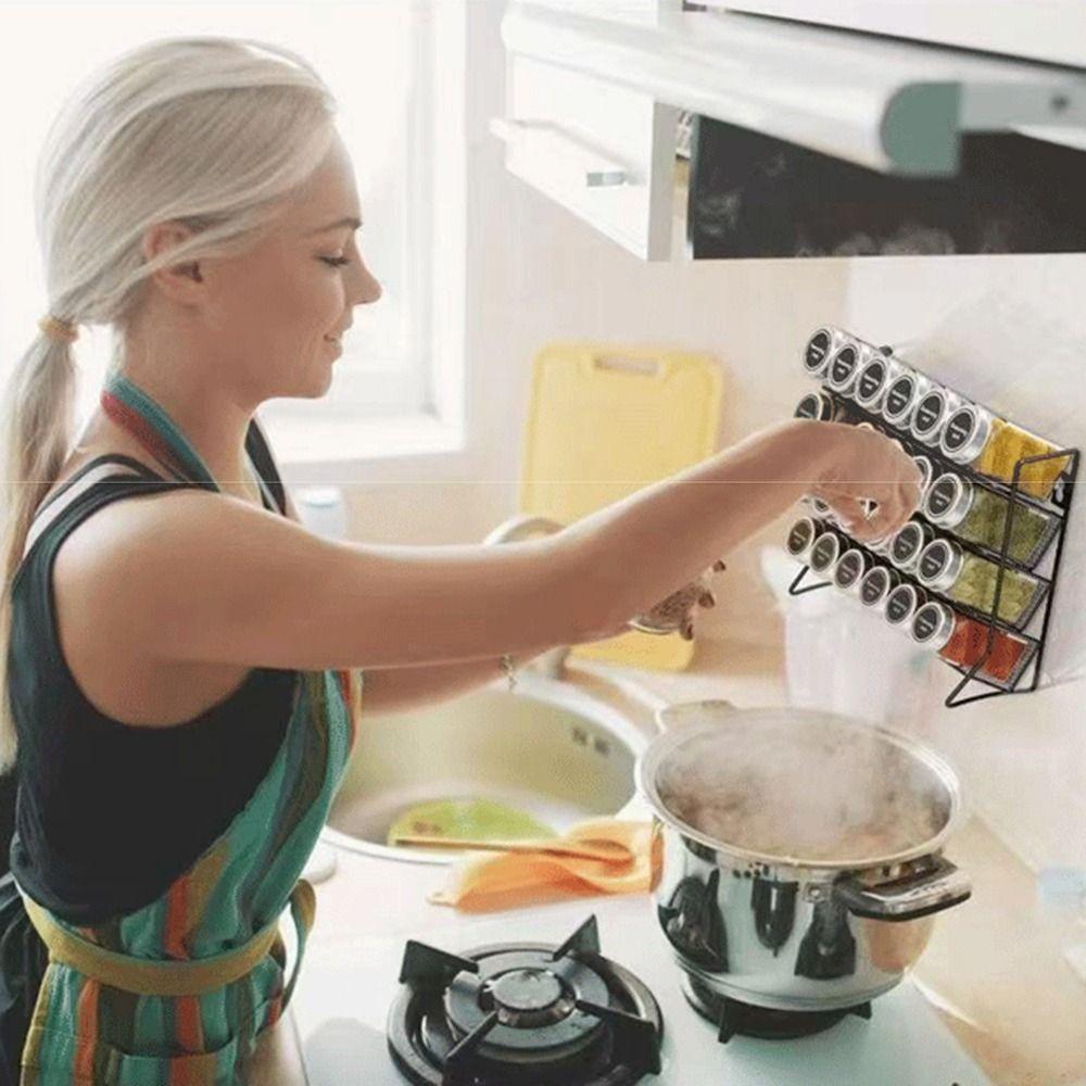 Non-slip Seasoning Organizer Wall-mounted Countertop Spice Holder Hanging Spice Shelf Shower