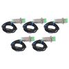 5PCS Inductive Proximity Switch NPN ABS Aluminum Alloy IP65 Waterproof Non Embedded Approach Sensor 6‑36VDC