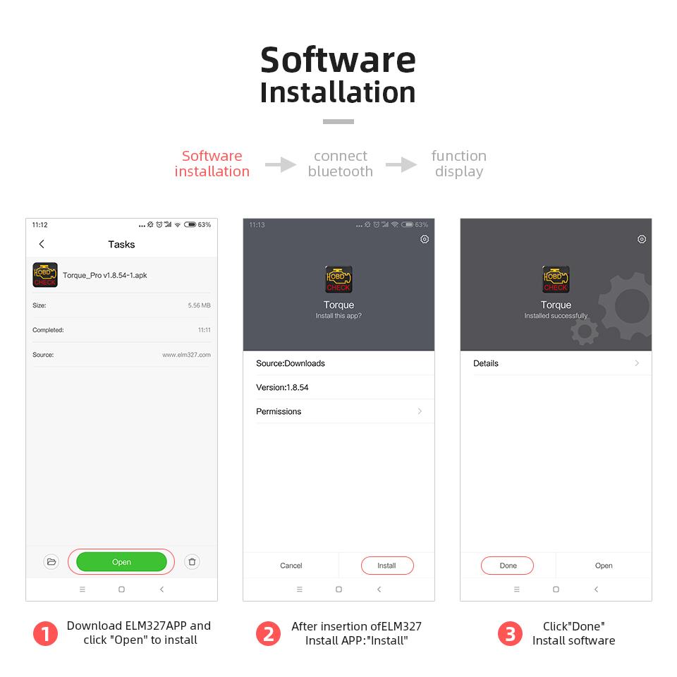 1PC Elm327 V1.5 Bluetooth OBD2 Scanner Diagnostic Car Diagnostic Tool ODB2 Auto Scan Adapter