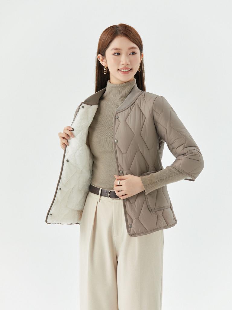 Женская легкая теплая хлопковая подкладка с рукавом семь восьмых Женская домашняя хлопковая одежда Хлопковая одежда с наполнителем Можно носить поверх топа 2509