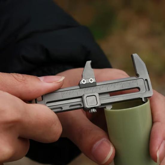 Mini Vernier Caliper Ruler with Precision Measurements Metal EDC Wrench Bottle Opener Outdoor Keychain Tool