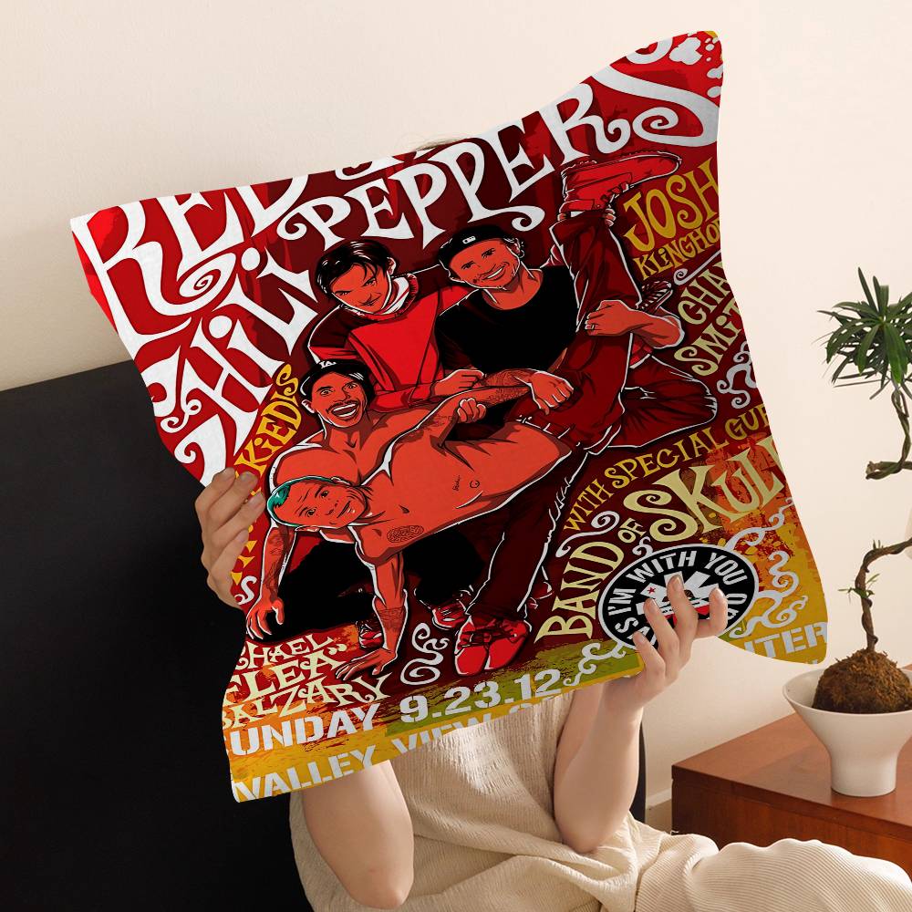 Полоса R-Red Hot C-Chili Peppers Персонализированная Наволочка Детская Спальня Декор для Дикой Вечеринки Наволочка Подарок на День Рождения Ребенка