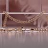 Rose Gold Color Italian CraftsmanshipDelicate Bracelet Necklace for Woman Girl 3mm Combination Long Chain