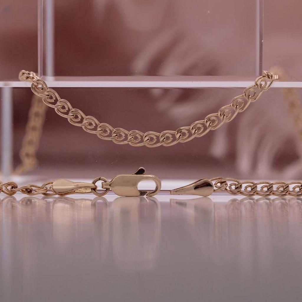 Rose Gold Color Italian CraftsmanshipDelicate Bracelet Necklace for Woman Girl 3mm Combination Long Chain