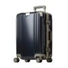 Suitcase Shockproof Aluminum Frame Carry Case S Size Quiet Double Casters TSA Lock Carry Bag Business Travel [Legend Walker] Carry-on (1-3