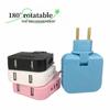 1PC USB 3 In 1 EU Power Socket Plug Adapter Foldable US To EU Travel Aadapters Power Converter KR Plug Electrical Socket AC Outlet