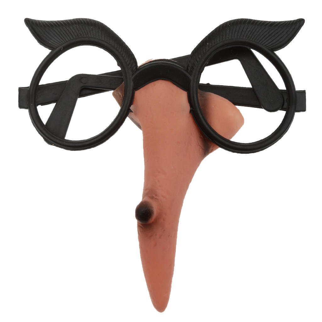 Halloween Adult Witch Nose Glasses Farme Fancy Dress Trick Hens Party Props Decor AVE