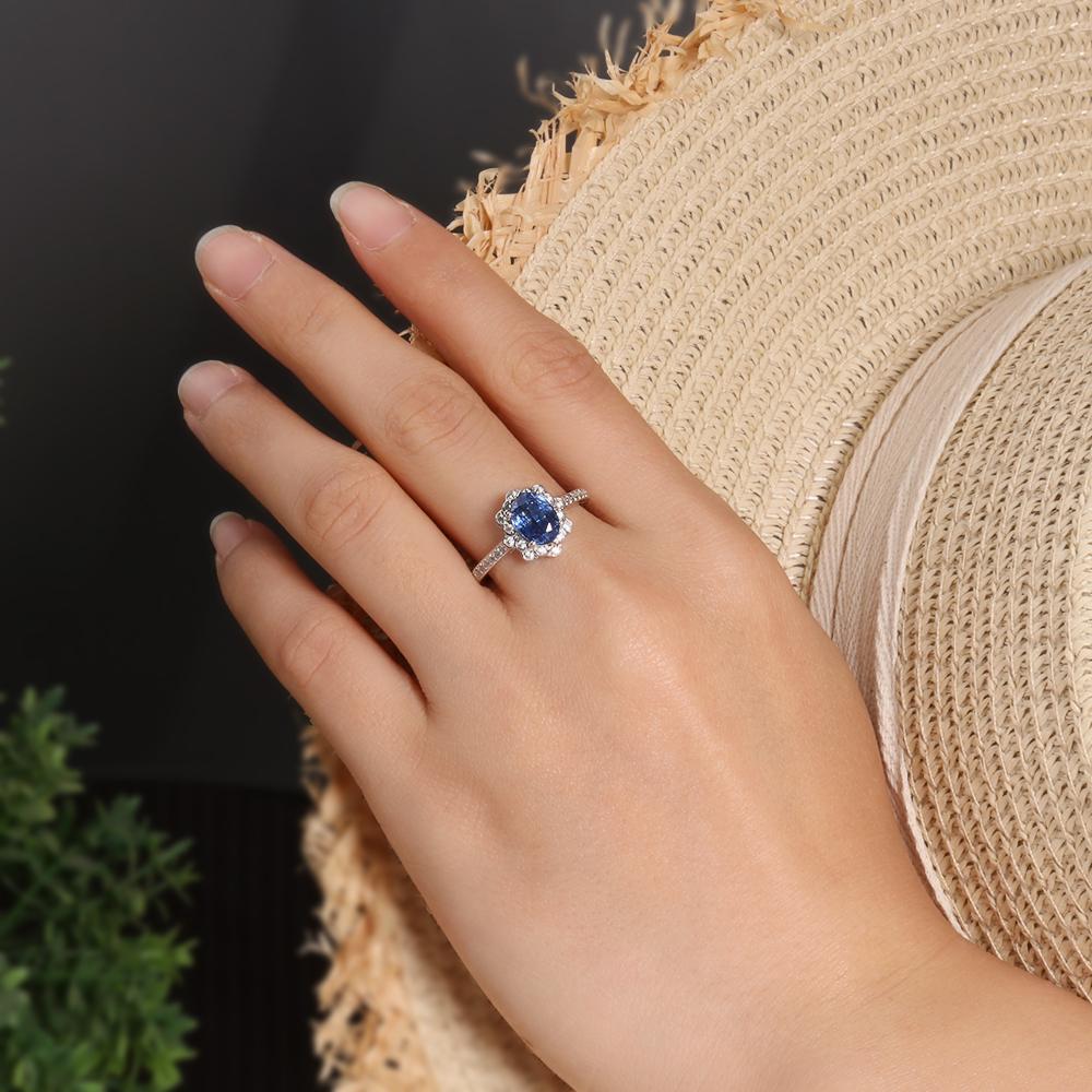 Роскошный красивый темно-синий натуральный кианит, кольцо, серьги, ожерелье, элегантный драгоценный женский подарок на свадьбу и банкет из серебра 925 пробы