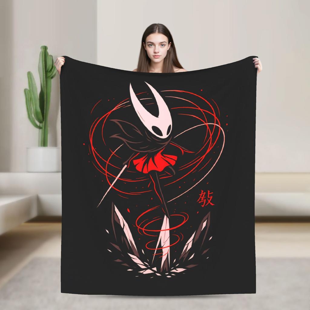 Hollow Knight Silksong Plush Blanket Girls Boys Flannel Throw Blanket For Home Decor Soft Warm Custom Quality Bedspread Gift
