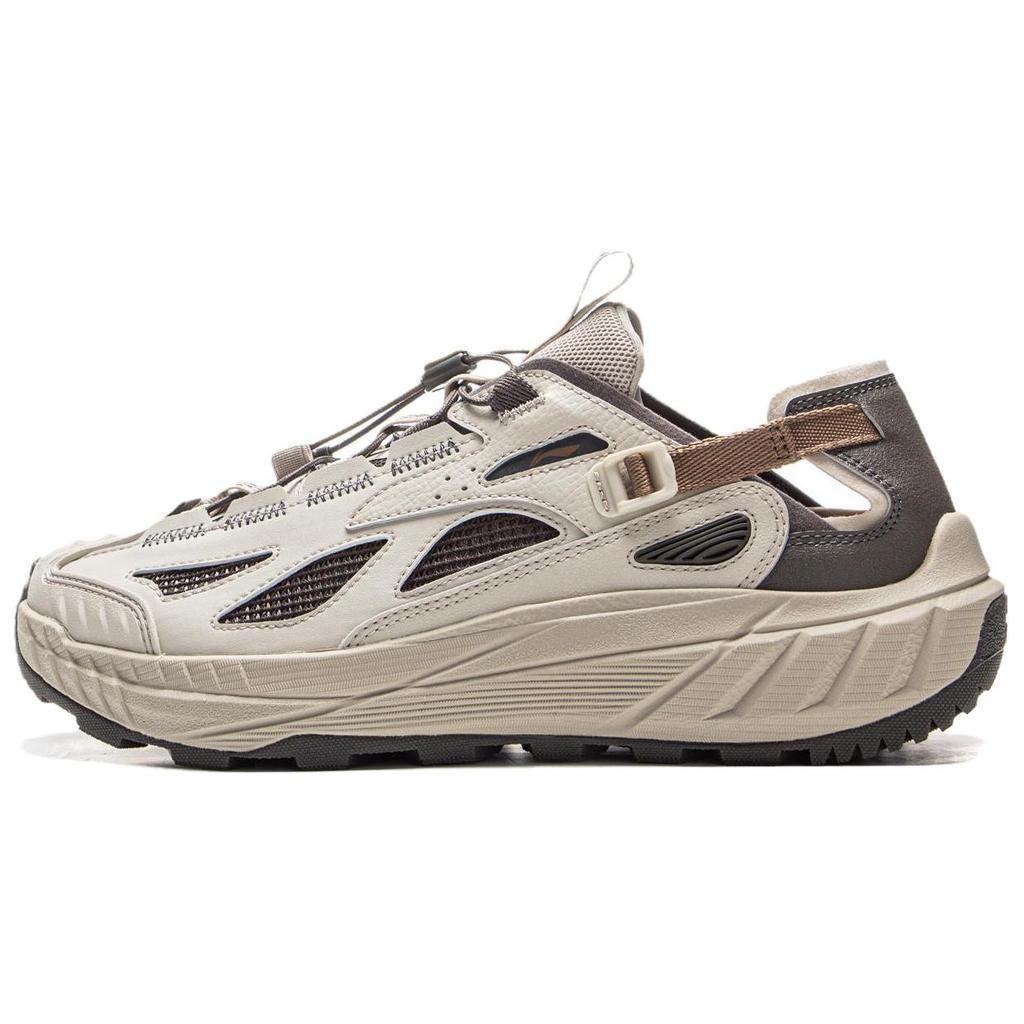 Li-Ning Yijie Lite 2.0 Comfortable Trendy Non-Slip Breathable Support Creek Shoes Men Shoes Beige AHLV011-1