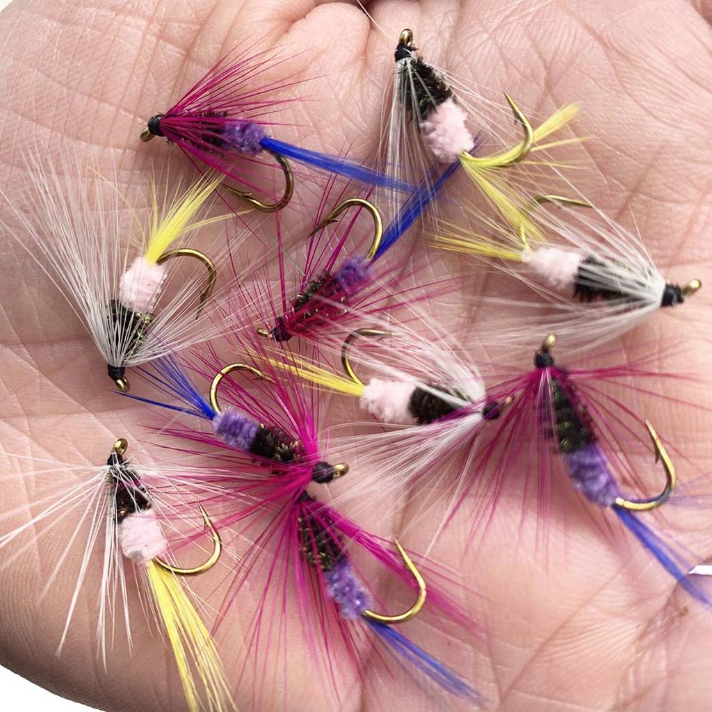 Fly Fishing Flies Lure 5/10Pcs Fly Fishing Lures Bass Salmon Trout Flies Dry Fly Fishing Feather Bait Fishing Flies