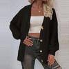 Женский повседневный вязаный свободный массивный свитер с открытым передом, кардиган, пальто с длинными рукавами, верхняя одежда