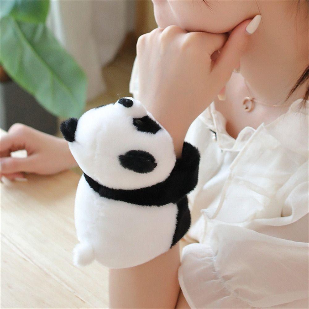 Stuffed Animal Panda Wristband Wrist Decoration Clap Circle Toy Plush Hand Ring Birthday Present