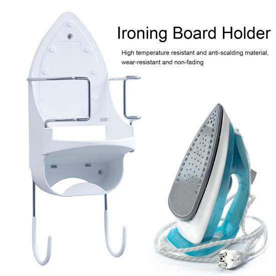 Настенная вешалка для гладильной доски с двумя крючками, универсальная прочная прачечная