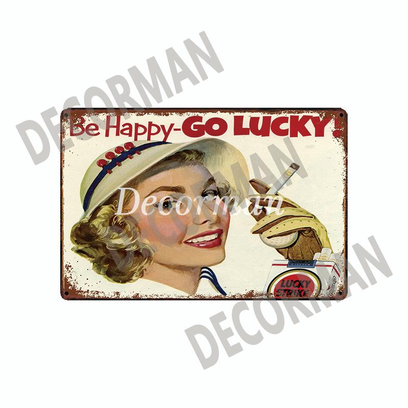 [ WellCraft ] Сигареты Lucky Strike Металлические вывески Постеры Винтажная настенная живопись LTA-1763