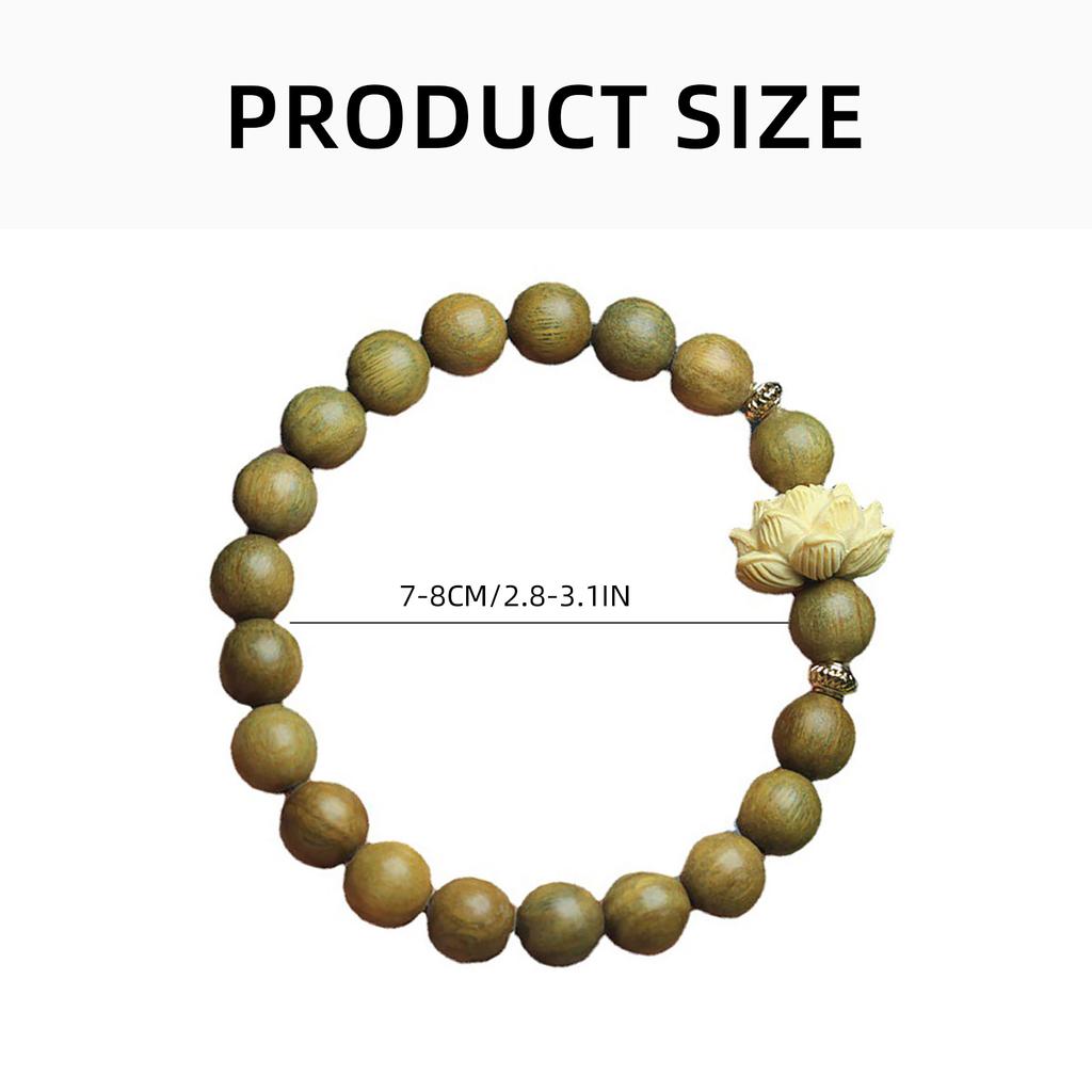 Sophisticated Beaded Bracelet National Wood Jewelry Temperament Bracelet for Women with a Touch of National Style