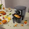 KitchenCook Фритюрница без масла 4 л - 8 программ - Цифровой таймер - Регулируемый термостат - 1400 Вт - Черный