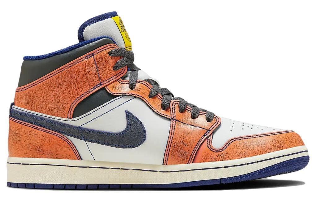 Jordan 1 Mid SE Summit White Crimson Bliss Deep Royal Blue Iron Grey