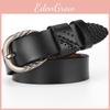 Женский пояс из коровьей кожи с металлической пряжкой-штифтом, пояс для платья, костюма, формирующий фигуру