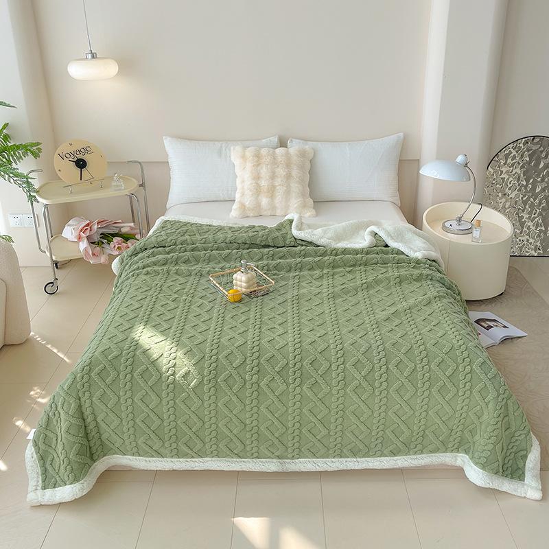 Imitation Lamb Wool Tafu Wool Blanket, Office Nap Blanket, Sofa Cover Blanket, Seasonal Air Conditioning Blanket, Small Blanket