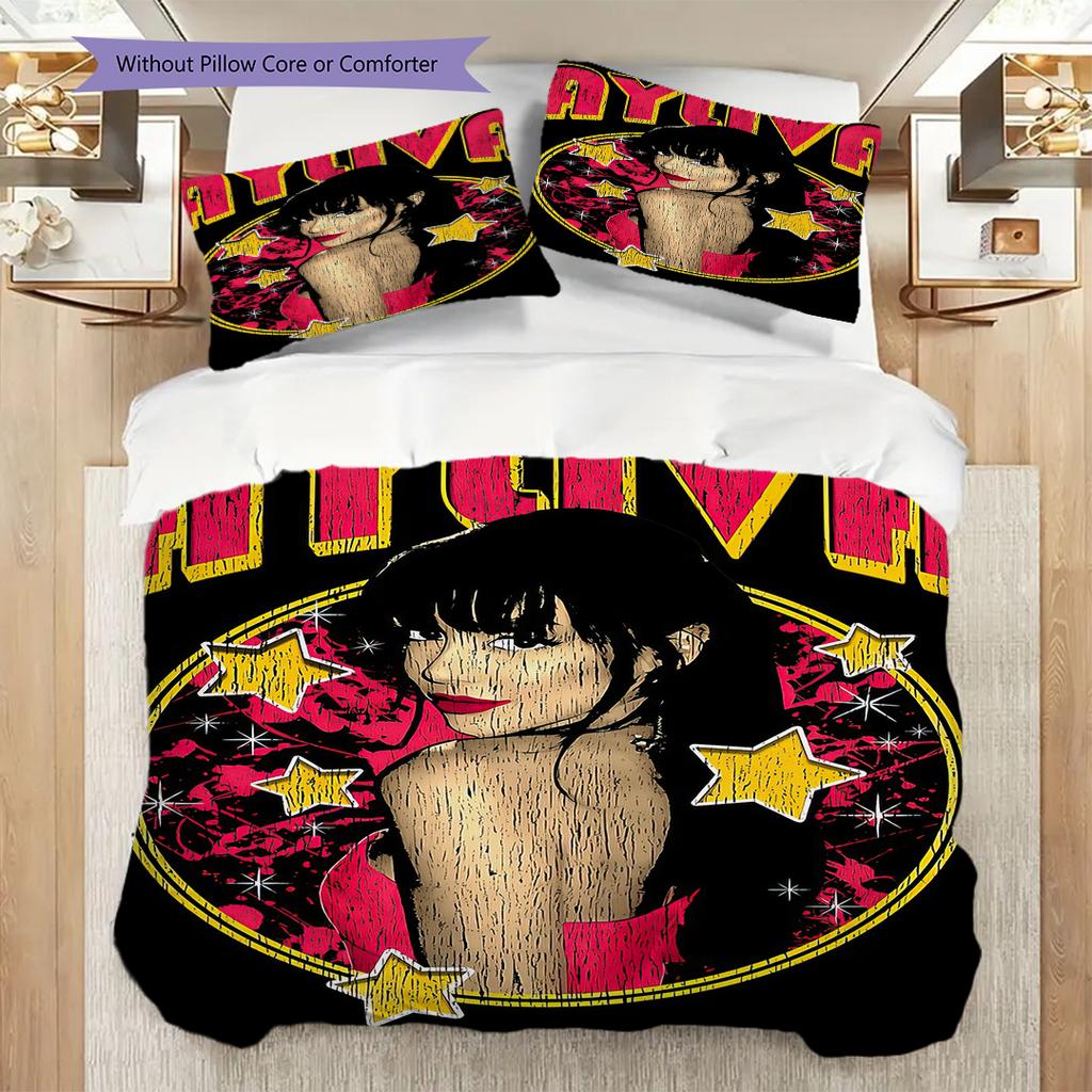 Ayliva's album cover bedding, duvet cover, pillowcase, home decoration, birthday gift (1 * duvet cover+2 * pillowcase, coreless)