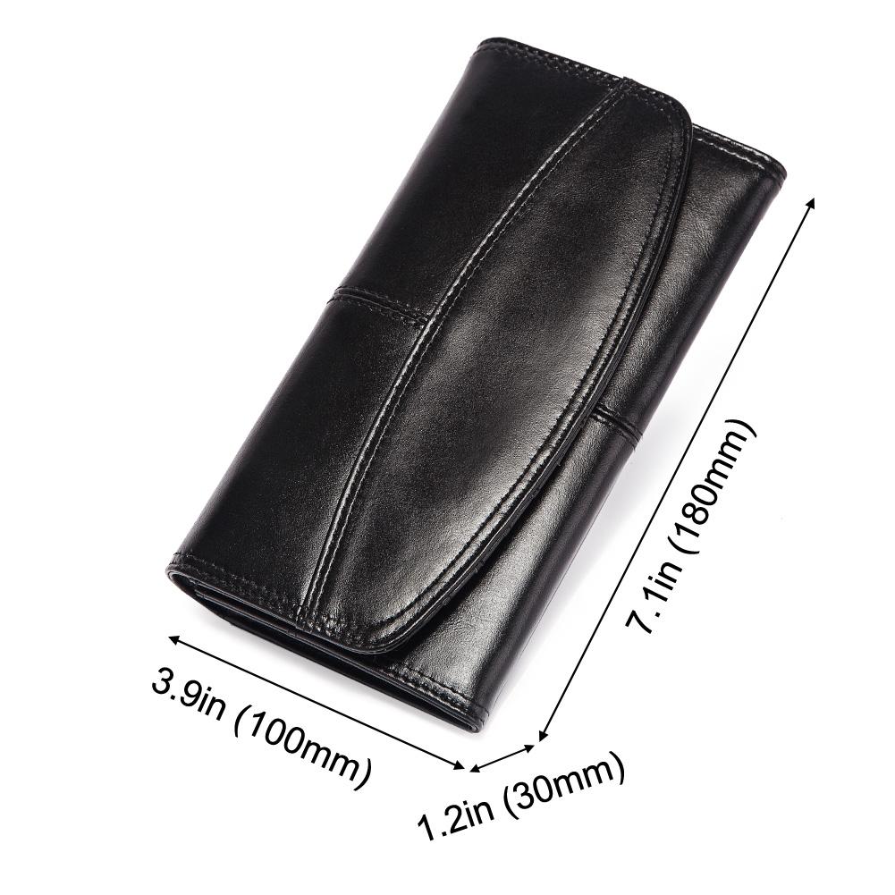 Humerpaul Женские кошельки из натуральной кожи с блокировкой RFID, держатель для карт большой емкости, роскошный дизайнерский женский длинный кошелек