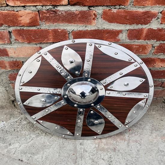 60.96 см Средневековый Деревянный Ручной Работы Круглый Косплей Щит Щит Викинга Настенное Искусство Лучший Подарок