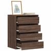 VidaXL Corner Chest of Drawers Brown Oak 60x41x76 Cm Engineered Wood, Chest of Drawers with Drawers, Filing Cabinet, Cabinet with Drawers, Cabinet 852876