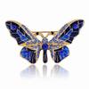 Модная брошь-бабочка Lanhao - Разноцветный сплав с бриллиантами, Универсальный женский аксессуар