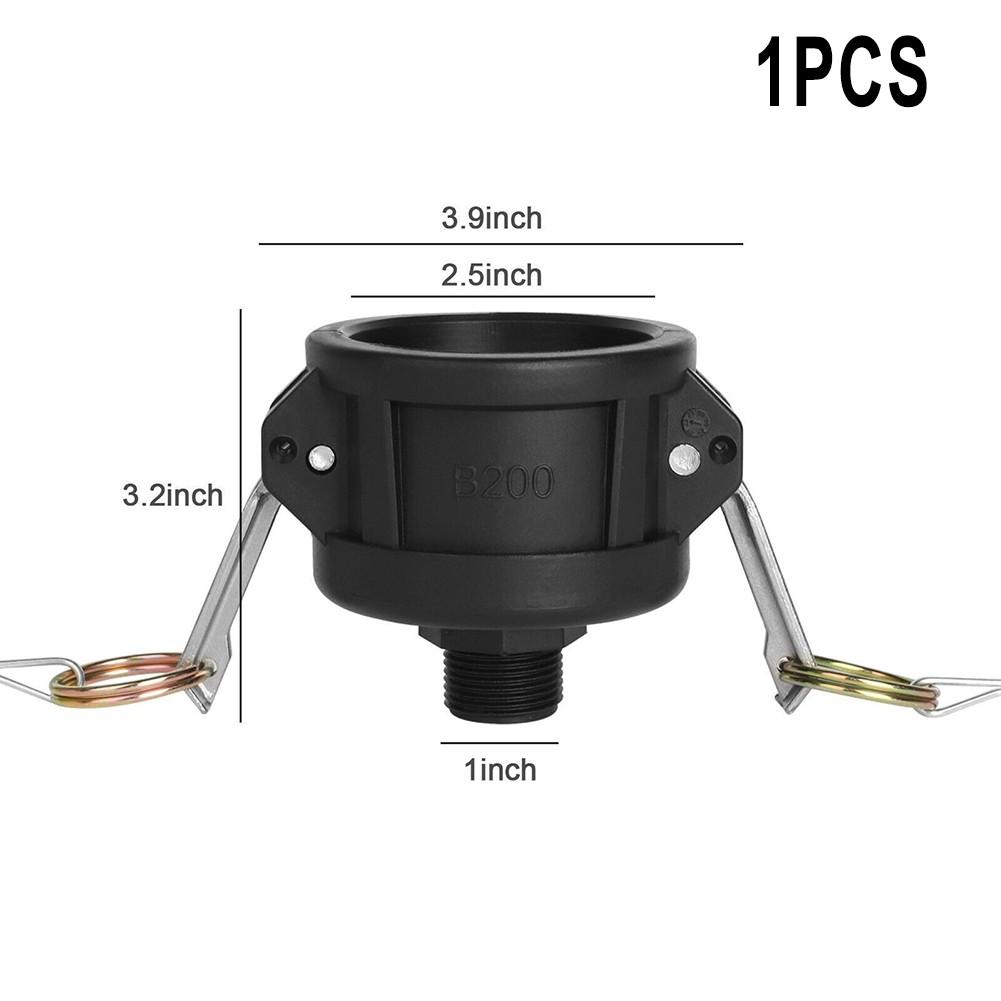 Адаптер слива для IBC-контейнера 275-330 галлонов, 2-дюймовый Cam Lock для садового шланга 3/4"