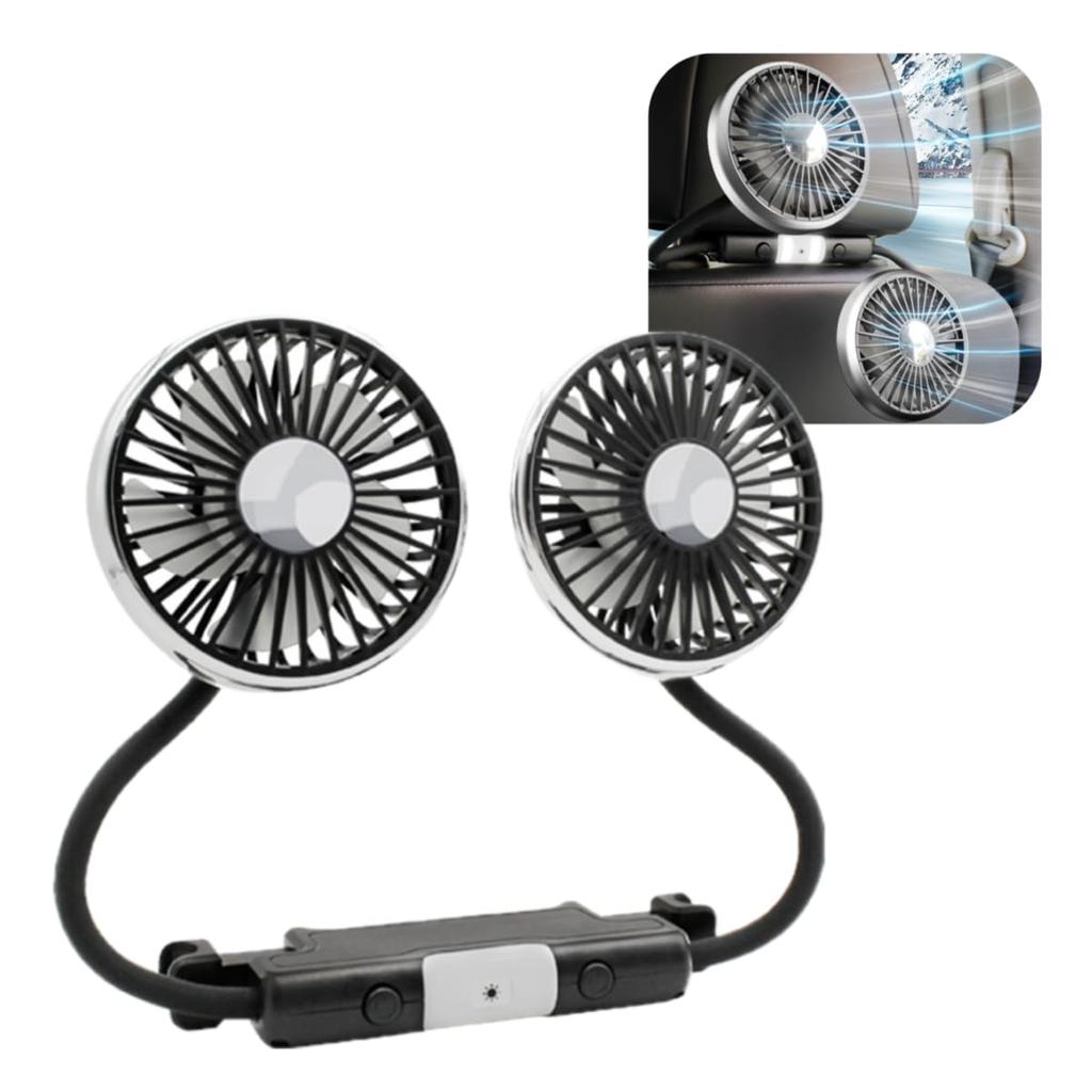 Car Car Double Powerful Heatstroke Back Seat Thickness Air Conditioner USB 360 Degrees Fan, Circulator, Fan, Fan, Airflow, Compact, Prevention,