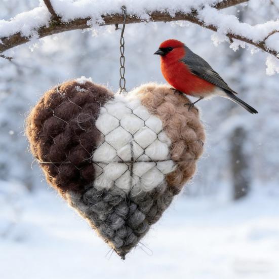 Домик для гнездования птиц Держатель материала для птичьих гнезд Звезда Колибри Гнездовье Металлическое гнездо в форме сердца с крючком для диких птиц Двор Снаружи