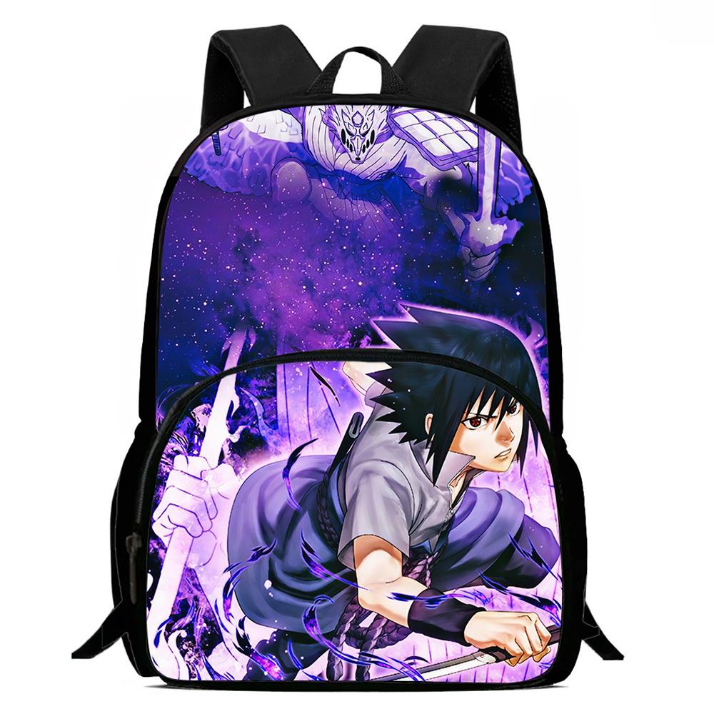 Мультяшный рюкзак NARUTO, легкий, с передним карманом, регулируемой лямкой, унисекс, подходит для детей 6-10 лет