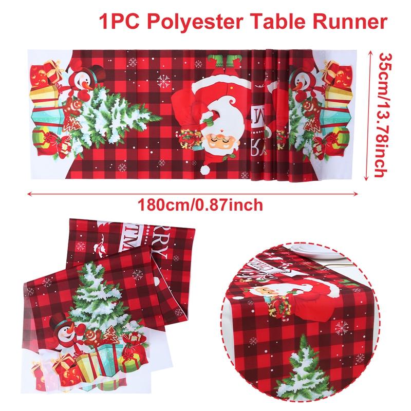 Рождественская дорожка для стола Веселое рождественское украшение для дома 2024 года, чехол для флага на стол, рождественский орнамент, подарок на Новый год 2025 года от Navidad Natal